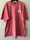 Stussy Amsterdam Shirt Mens 2XL Vibrant Pink Streetwear Skate Surf Graphic Tee