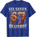 Funny Italian Brainrot Tung Tung Sahur Six Seven Meme T-Shirt