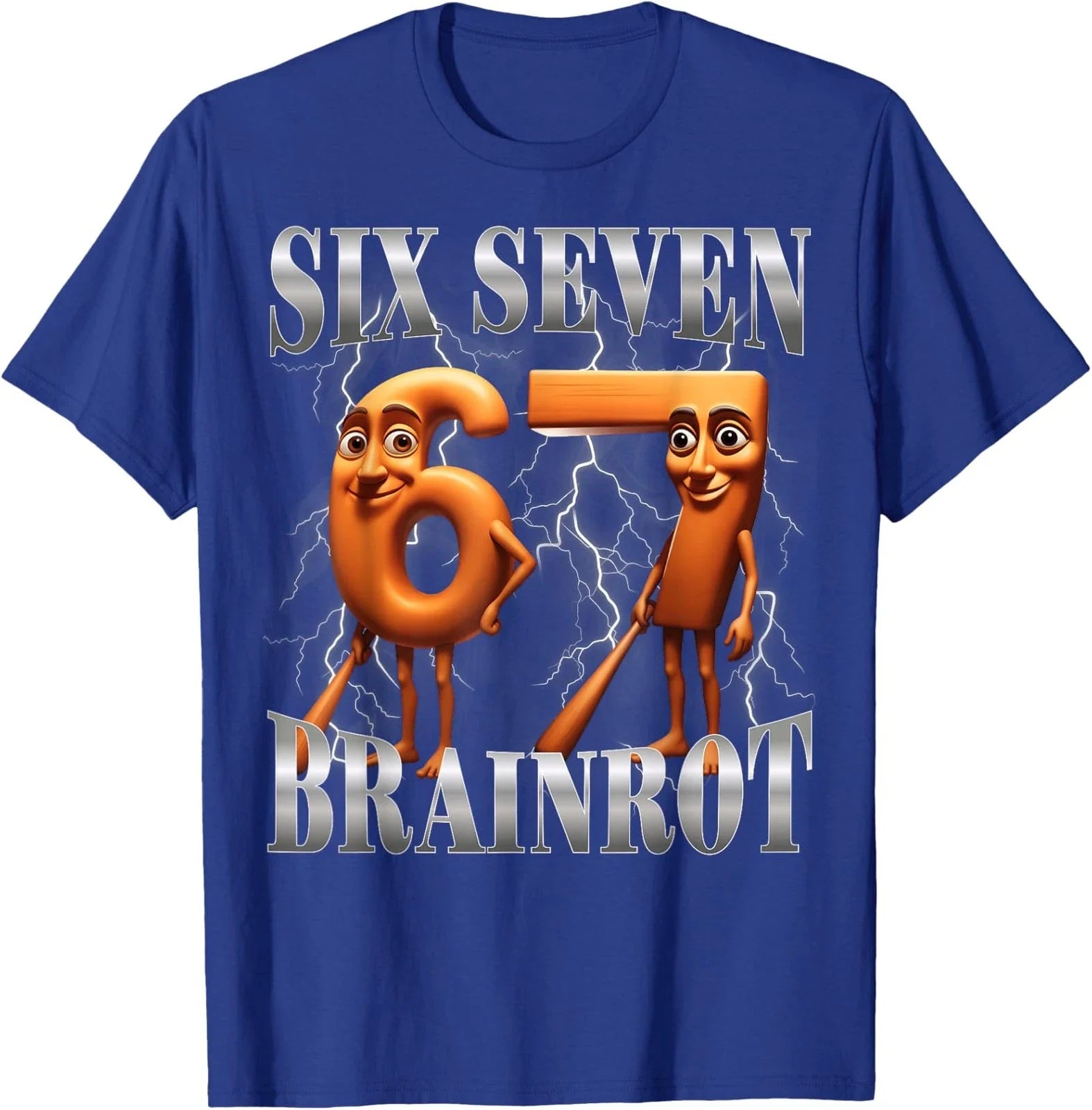 Funny Italian Brainrot Tung Tung Sahur Six Seven Meme T-Shirt