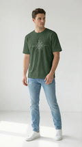 Minimalist Compass T-Shirt True North Compass Rose Line Art Graphic Tee MOEBEER