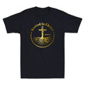 Rooted In Christ Jesus Cross Pray Bible Verse Christian Golden Print Men T-Shirt