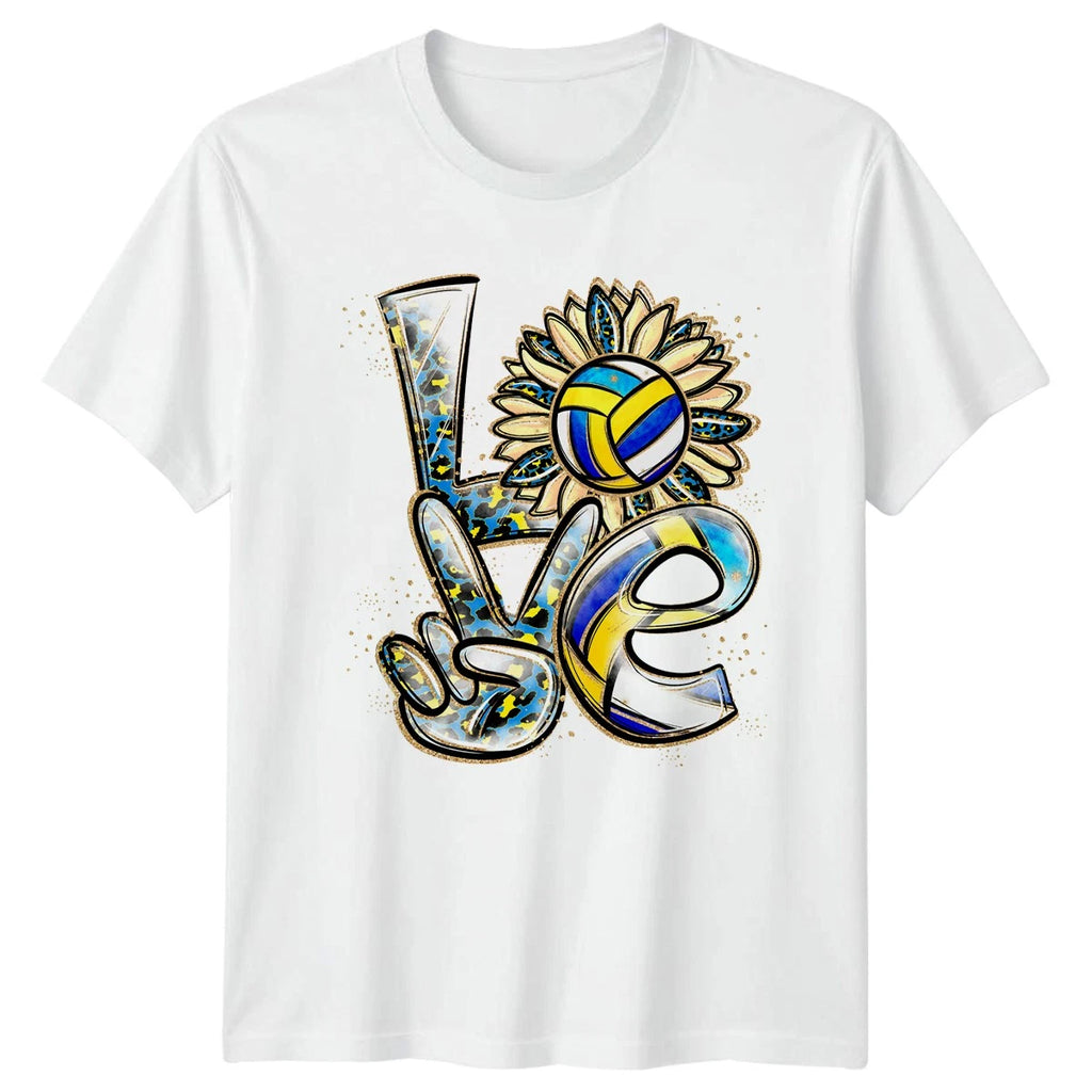 Love Womens T-Shirt Volleyball Sports Birthday Gift For Her