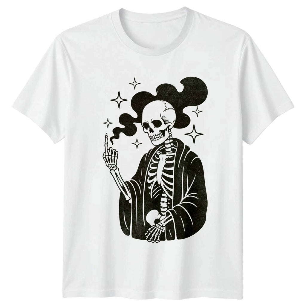 Gothic Mystical Skeleton Mens T-Shirt Womens Tee Graphic Unisex Apparel