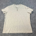 Sonoma Mens XXL Henley Tee Gray Soft Knit Minimalist Normcore Dadcore Casual