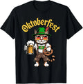 Funny Oktoberfest Cute Cat Pretzel Beer Party Unisex T-Shirt