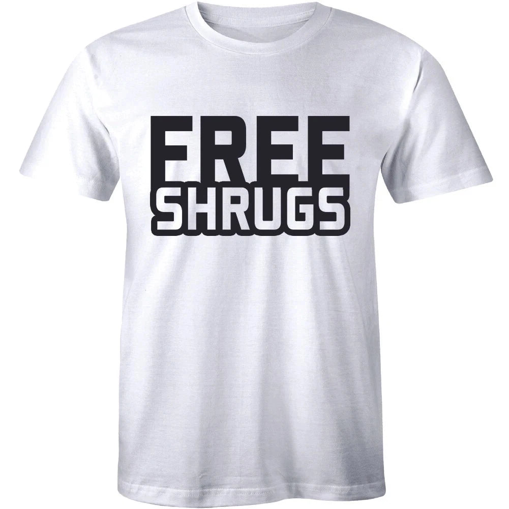 Free Shrugs Funny Shirt Cool Gift Cute Sarcastic Young Men's T-shirt Tee