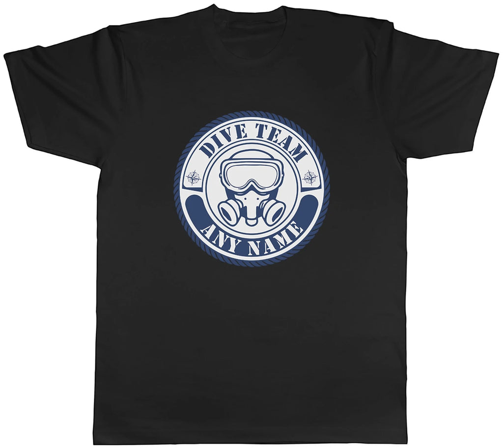 Personalised Any Name Dive Team Scuba Diving Mens T-Shirt Tee Gift Top