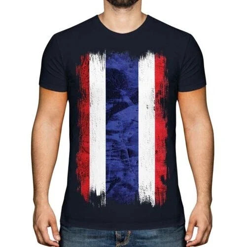 Thailand Grunge Flag T-Shirt Thai Worn Effect