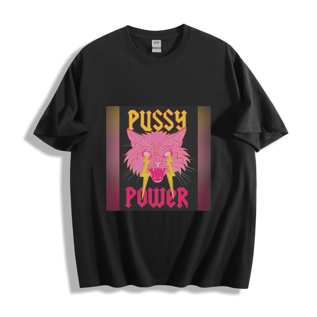 Pussy Power Cat T-Shirt Pink Bold Humor Unisex Tee