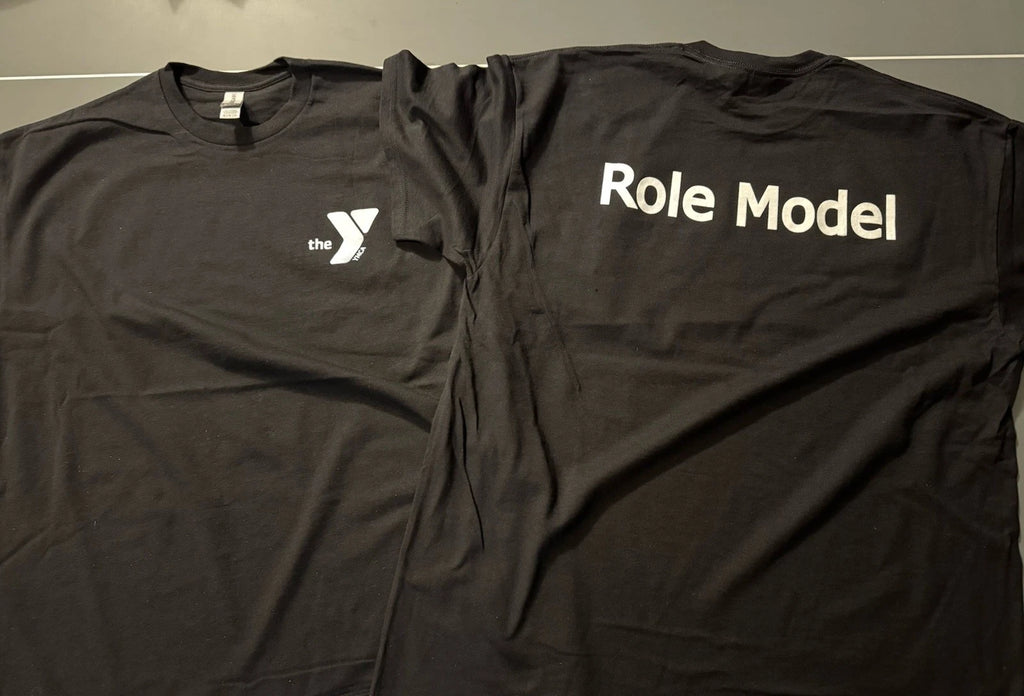 Lot Of 2 -YMCA Shirt Men XL Staff Logo Black Short Sleeve Adult “Role Model”