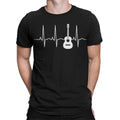 Heartbeat Guitar T-Shirt For Men Music Lover Gift Graphic Tee Unique Style #T489