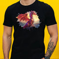 Mens Magical Dragon Theme Cotton T-Shirt Size XS to 5XL