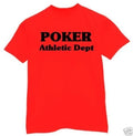 t-shirt Poker Athletic Dept lazy texas hold em bluff 7 stud 5 card Omaha