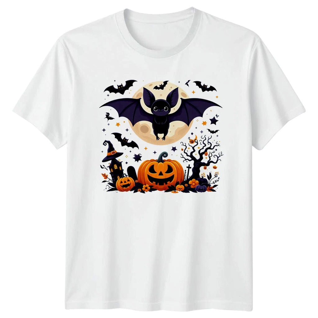 Cute Spooky Bat Pumpkin T-Shirt Halloween Gift For Him And Her