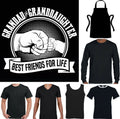 FATHER'S DAY T-SHIRT Mens Grandad Granddaughter Best Friends For Life Mens Funny