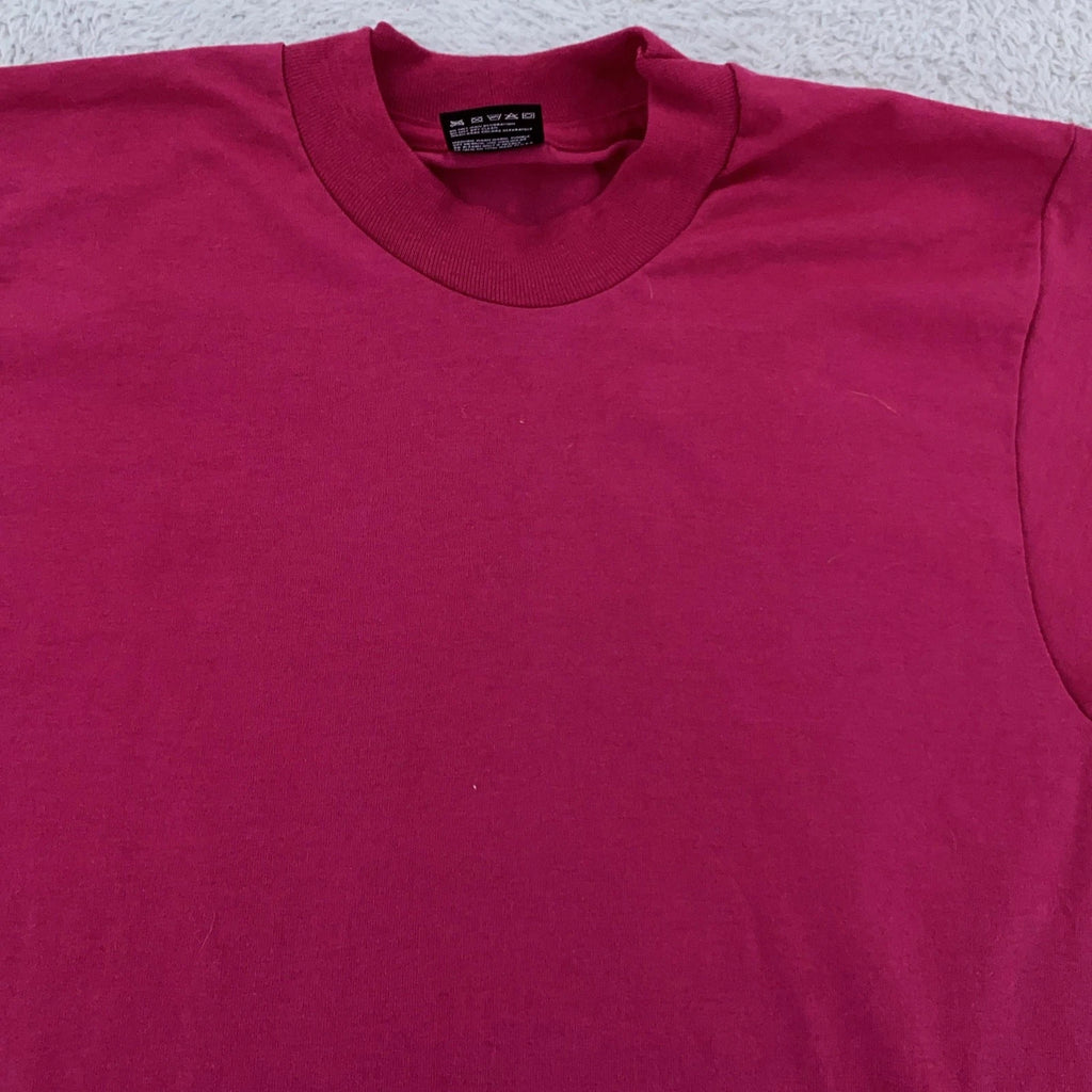 Vintage 90s Blank Pink Fruit of the Loom Best Shirt Mens XS Made USA 50/50 Tee