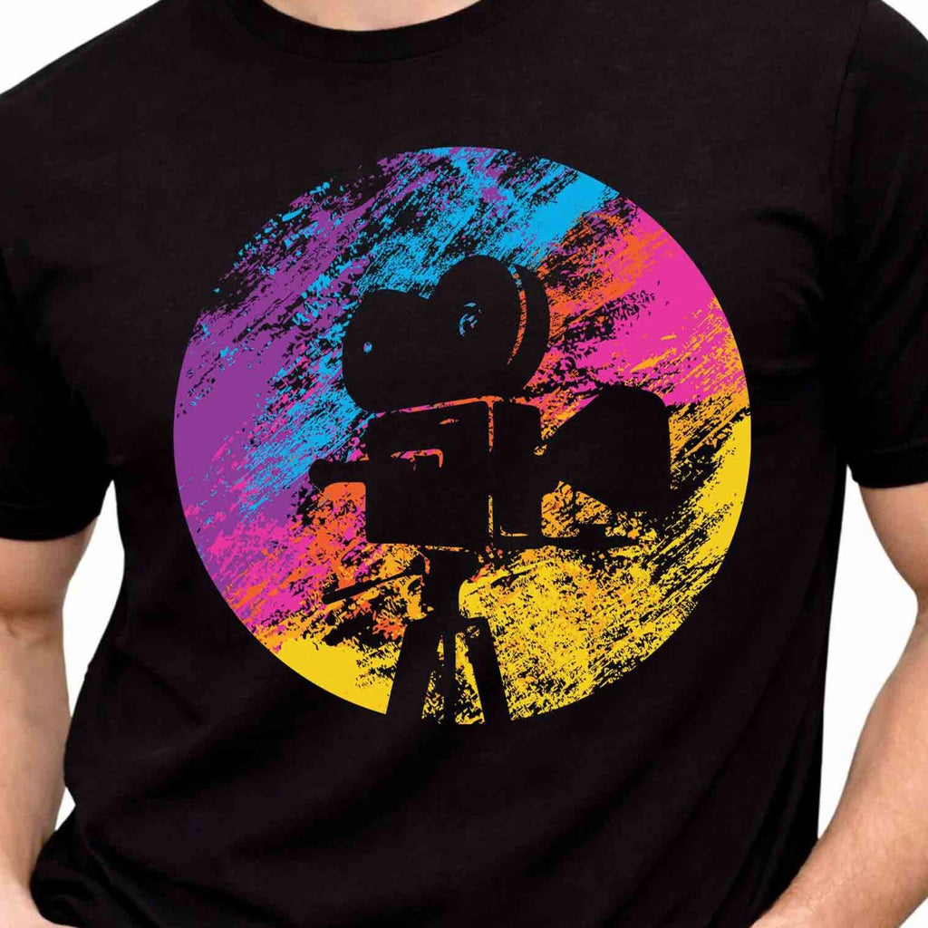 Vintage Film Camera T Shirt Retro Movie Cinematography Photographer Lover Tee