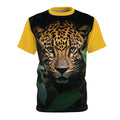Unisex Leopard Print Trendy Animal Print Shirt, I Love Hunza,Yellow Color