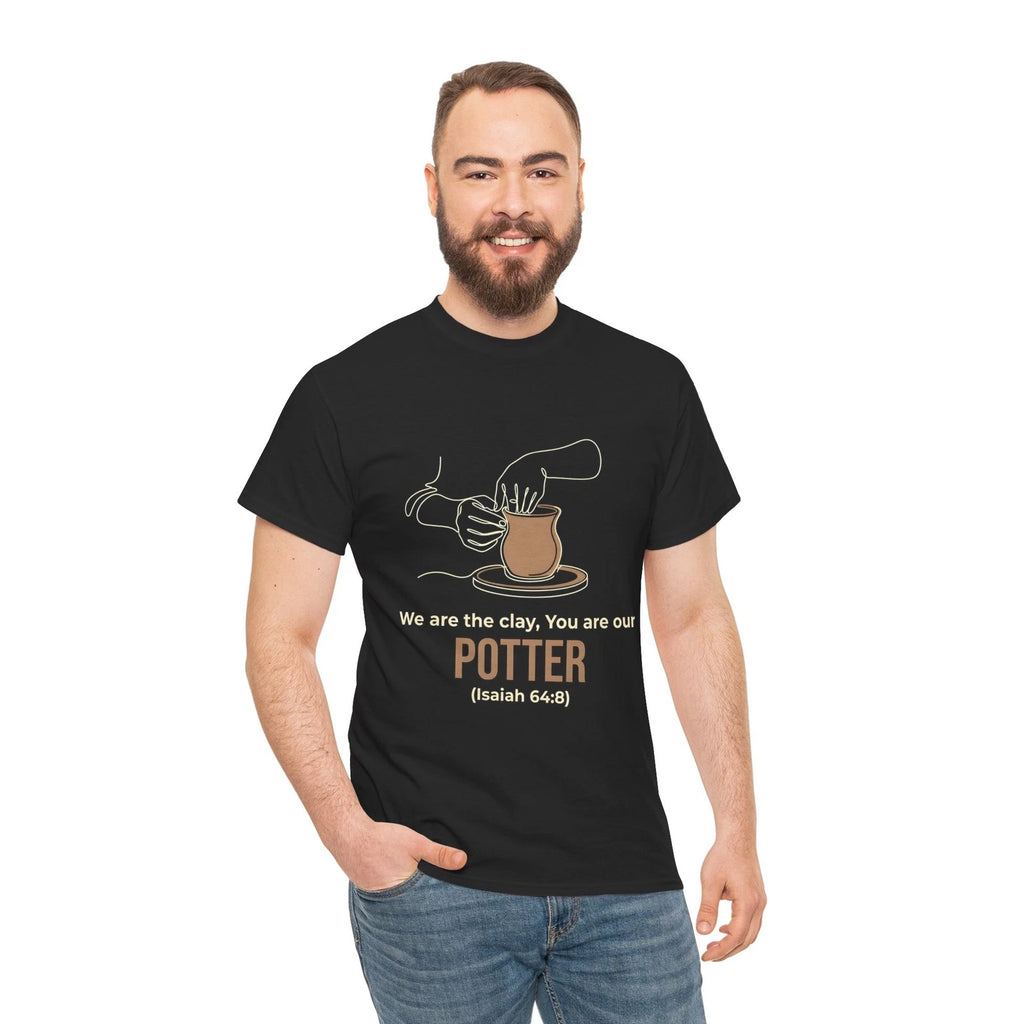 Isaiah 64:8 Potter and Clay Minimalist Line Art Modern Faith, Premium Soft Tee