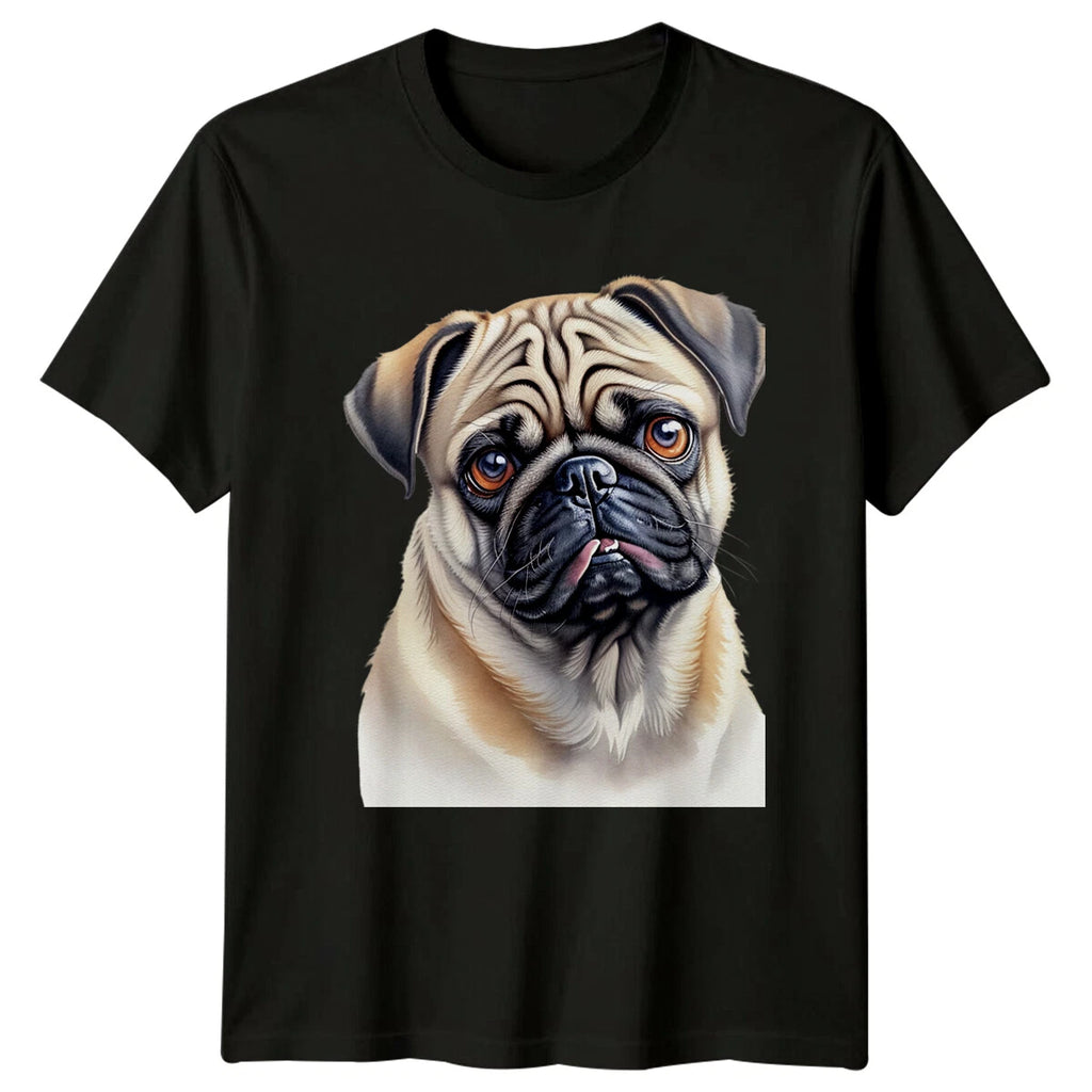 Cute Pug Dog Portrait Animal Lover Pet Owner T-Shirt
