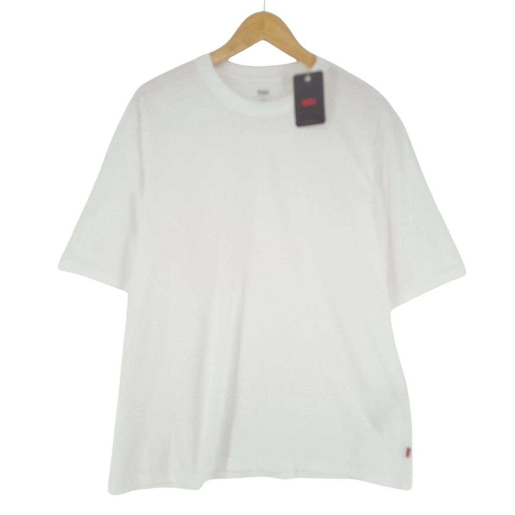 Levi's Men's T-Shirt White Relaxed Oversized Cotton Round Neck Logo S