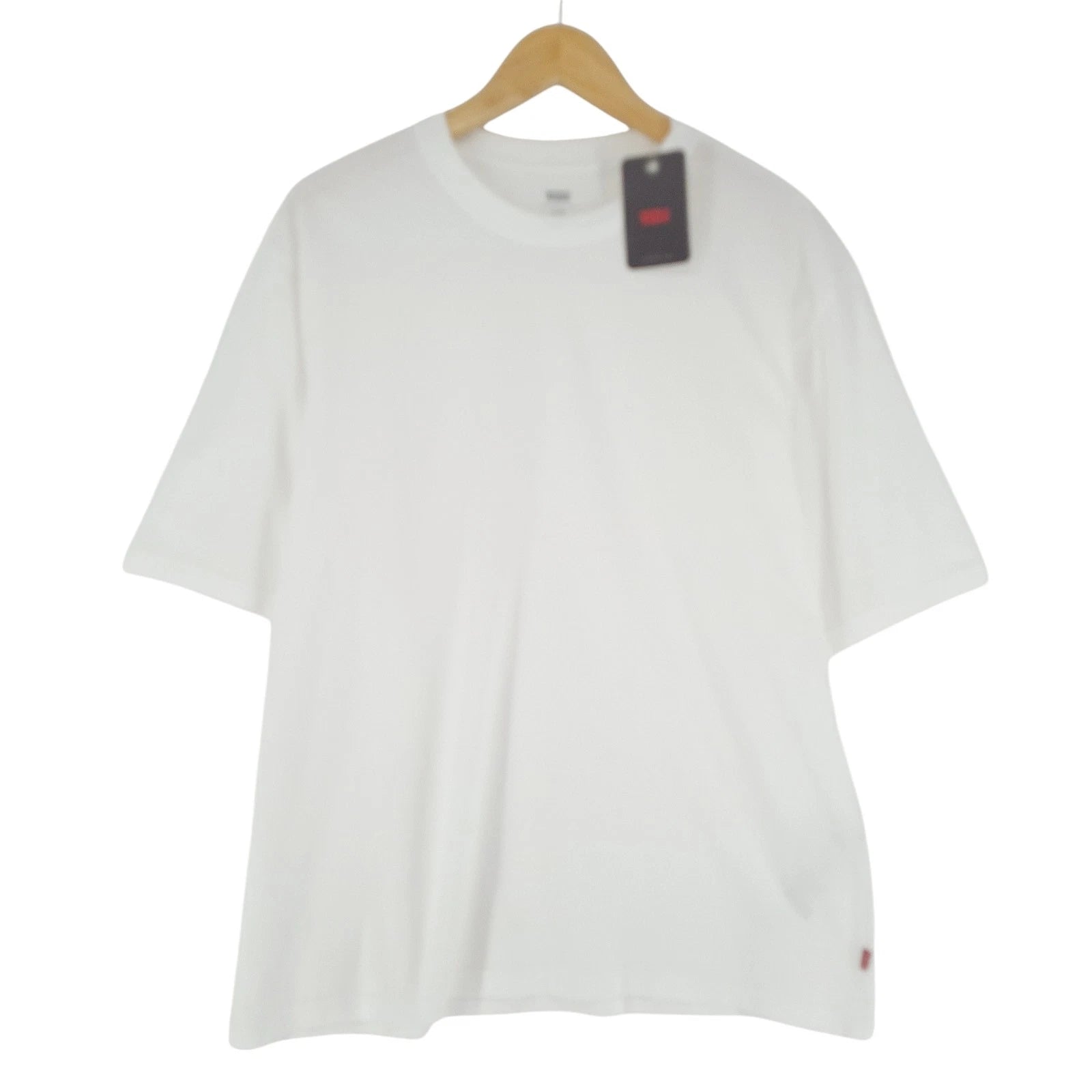 Levi's Men's T-Shirt White Relaxed Oversized Cotton Round Neck Logo S