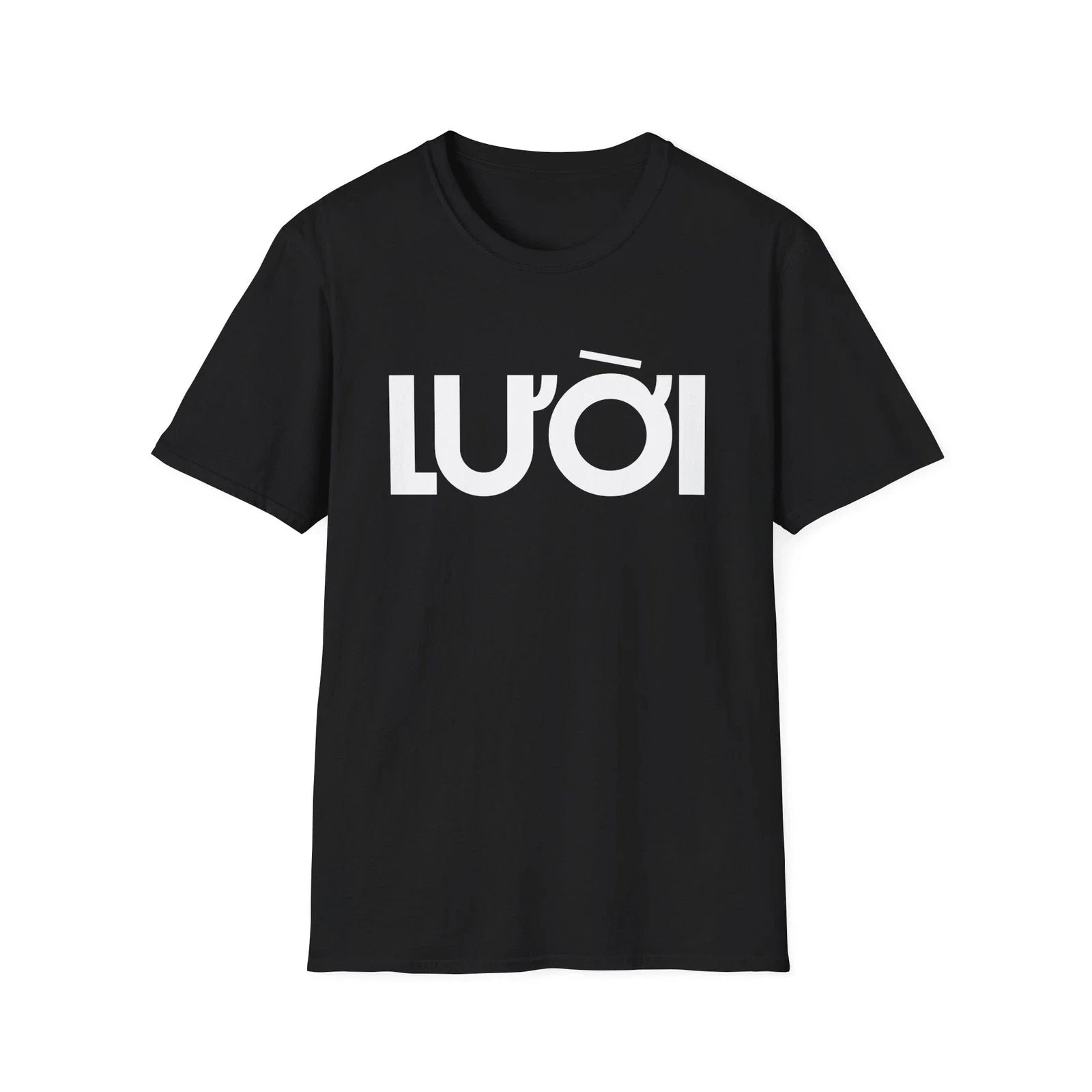 Luoi T-Shirt Lazy Funny Vietnamese Slang Streetwear Tee Fun Black Foreigner