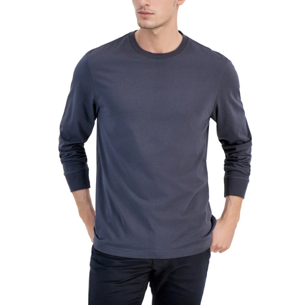 Club Room Long Sleeve T-Shirt Mens 3XL Grey Solid Essentials Minimalist NWT