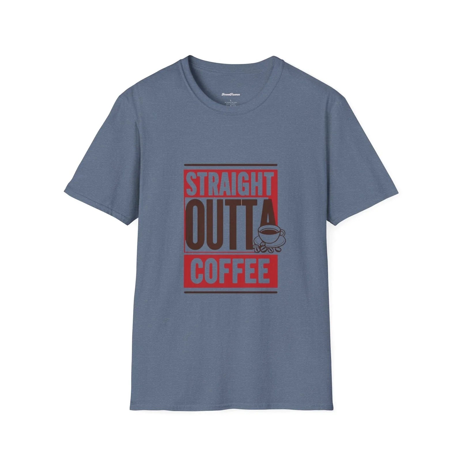 Straight Outta Coffee Funny T-Shirt, Coffee Lover Gift, Simple Graphic Tee