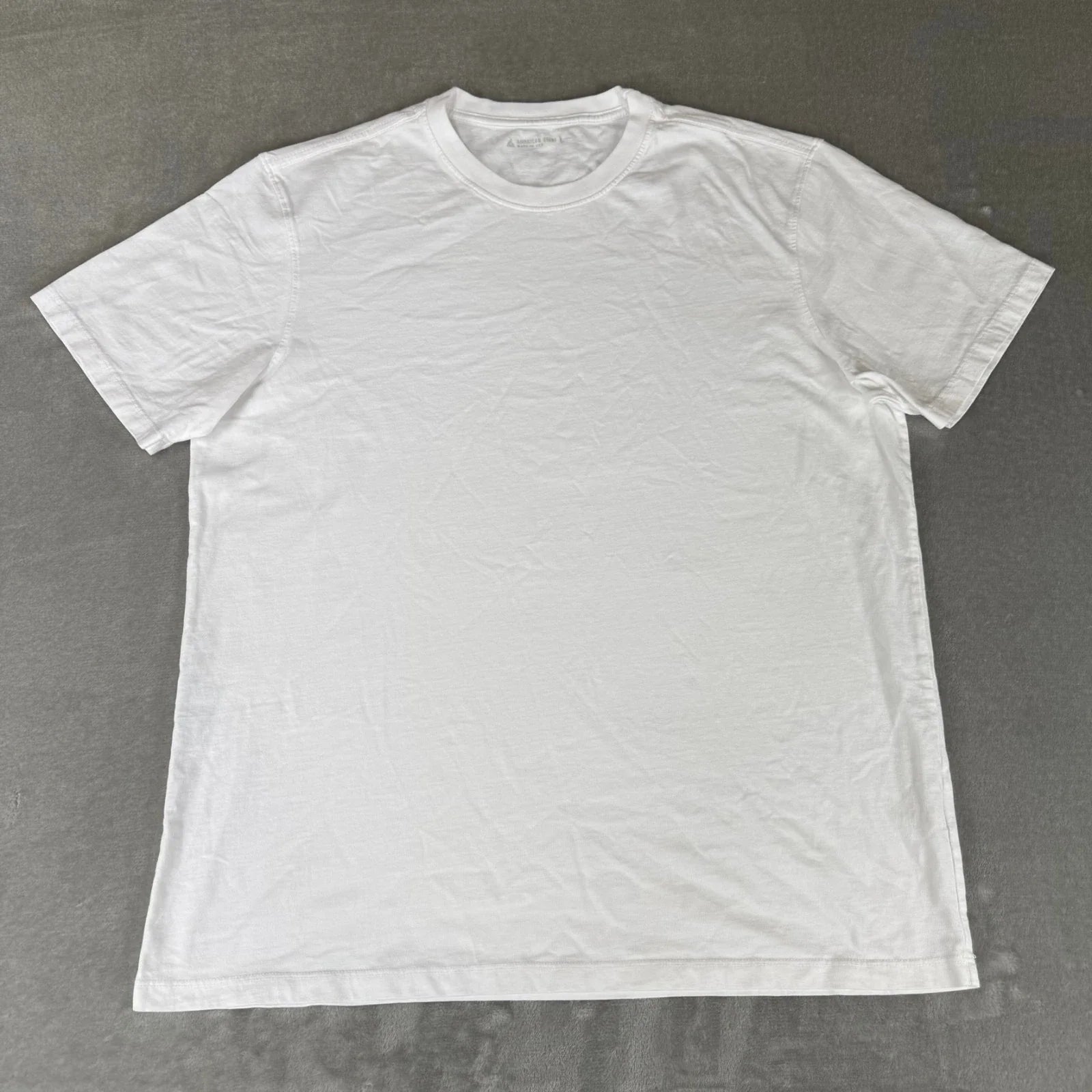 American Giant Premium Slub Crew Tee T-Shirt Mens Large White $65 USA New NWOT