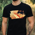Mens Geisha on Fire Motif Cotton T-Shirt Size XS to 5XL