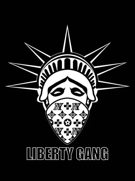 Liberty Gang T shirt TEE street fashion hip hop dance HIPHOP short sleeve heavyw