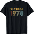 Vintage 1978 70s Retro T-Shirt 48th Birthday Gift Men Women T-Shirt