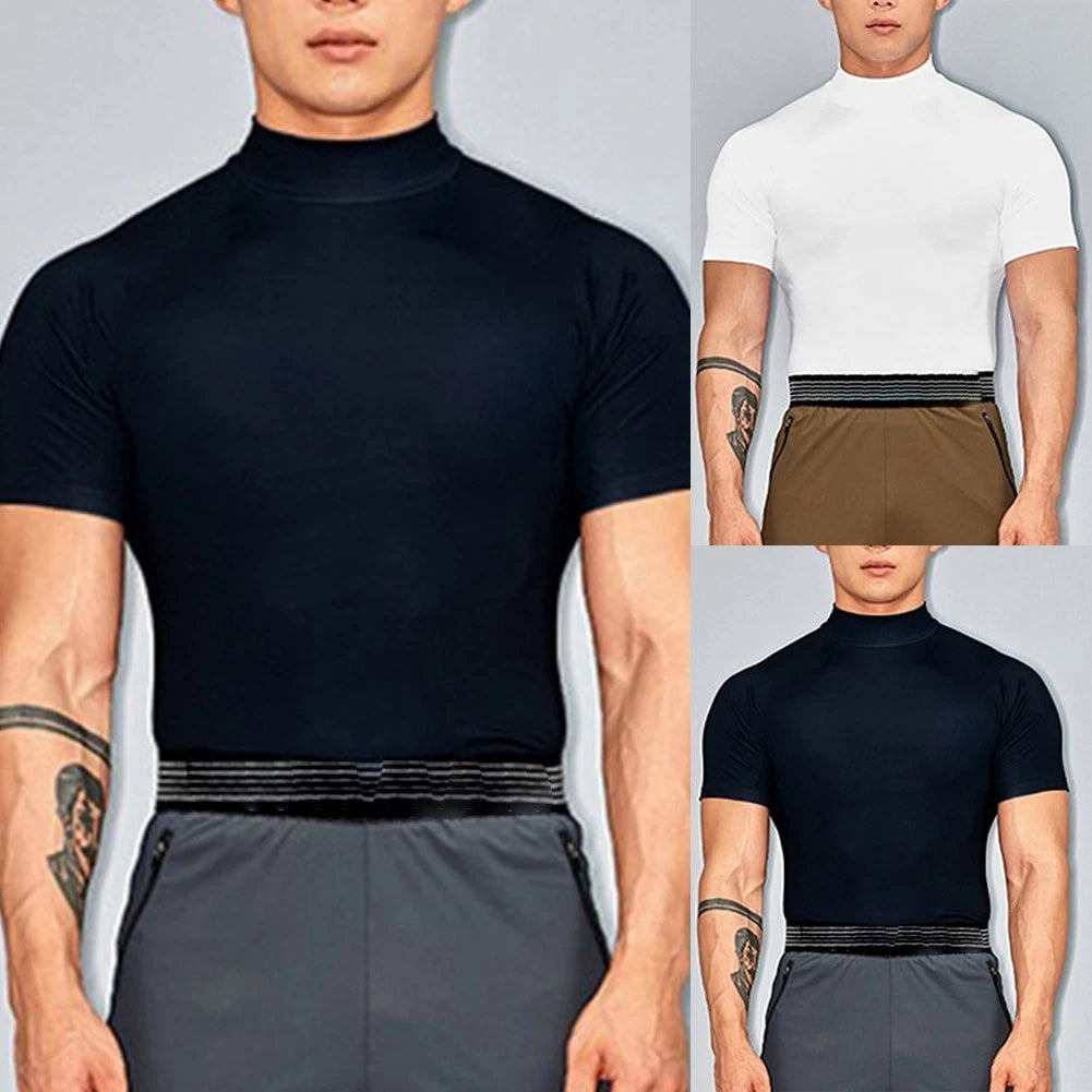 T shirt Designed for Men Combining Casual Style with a Modern Turtleneck