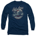 Honda Long Sleeve T-Shirt Cafe Racer Motorcycle Club Navy Tee