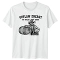 Outlaw Energy No Rules Just Mens T-Shirt Skeleton Humor Western Gift For Him