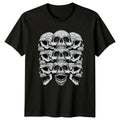 Stacked Skulls Gothic Occult Mens T-Shirt Womens Tee Graphic Unisex Top