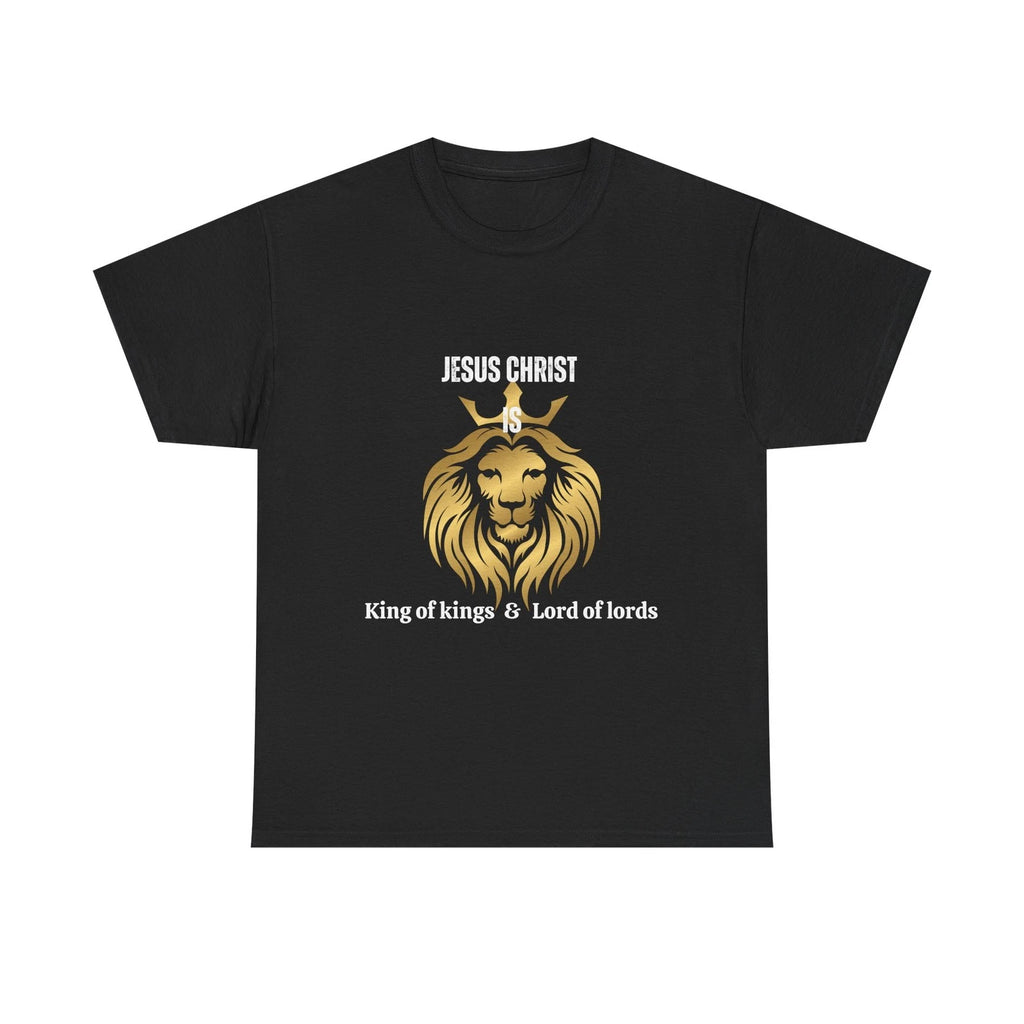 Jesus Christ King of kings & Lord of lords Family Christian Black T-Shirt