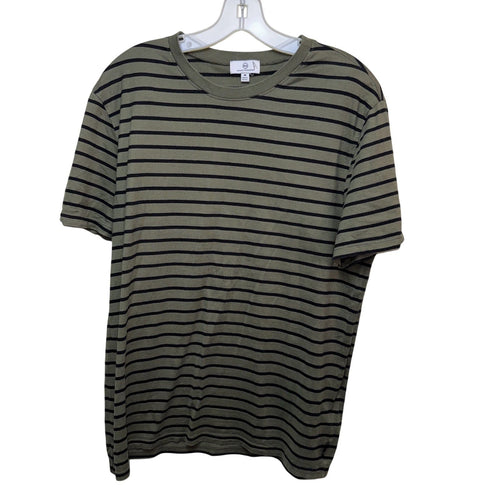 AG Adriano Goldschmied Men's Bryce Crew Shirt Size M Stripe Minimalist