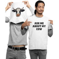 Ask Me About My Cow Kids and Adults Unisex Novelty Flip T-Shirt