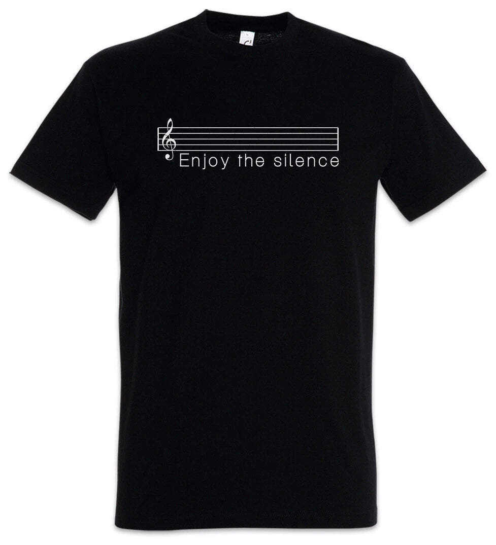 Ejoy The Silence T-Shirt Musicians Club Techno DJ Djane Audio Silent Music Fun