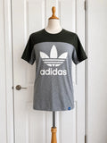 Adidas Originals Trefoil T Shirt Mens Medium Grey Black Logo Casual Streetwear