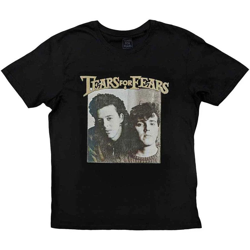Tears For Fears T-Shirt Throwback Photo Rock Band New Black Official