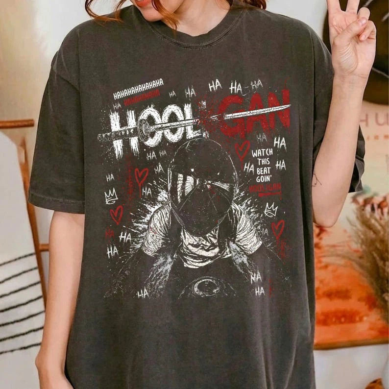 Hooligan Rider Shirt, K-pop Arirang Street Style Gang Graphic Tee, Army Fan Gift