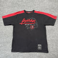 Vintage Avirex T Shirt Mens Medium Black Red 3D Script Logo Hip Hop Grunge Y2K