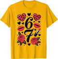 Meme Six Seven 67 Meme Six Seven Valentine Hearts Unisex T-Shirt