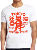 Tokyo Record Store Cat Vinyl Record Player Rock Dj Band Japan Tee T Shirt 2643