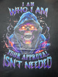 Neon Skull Graphic T-Shirt – I Am Who I Am, Street Art,  Custom Tee Adult 4XL