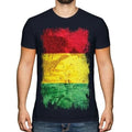 Guinea Grunge Flagge Herren T-Shirt Guinée Guineas Gine Shirt Fußball
