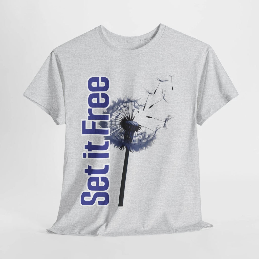 Set it Free Dandelion Unisex Cotton Tee, Inspirational Shirt, Summer Floral tee